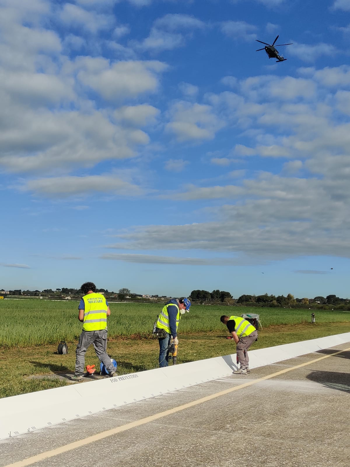 Italian Air Force FOD barrier installation