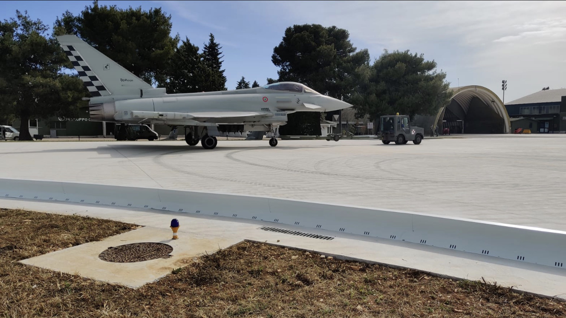 Combat airbase FOD prevention system protecting military aircraft from runway debris