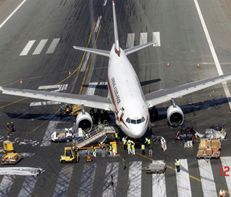 Aircraft fuselage structural damage from foreign object debris impact