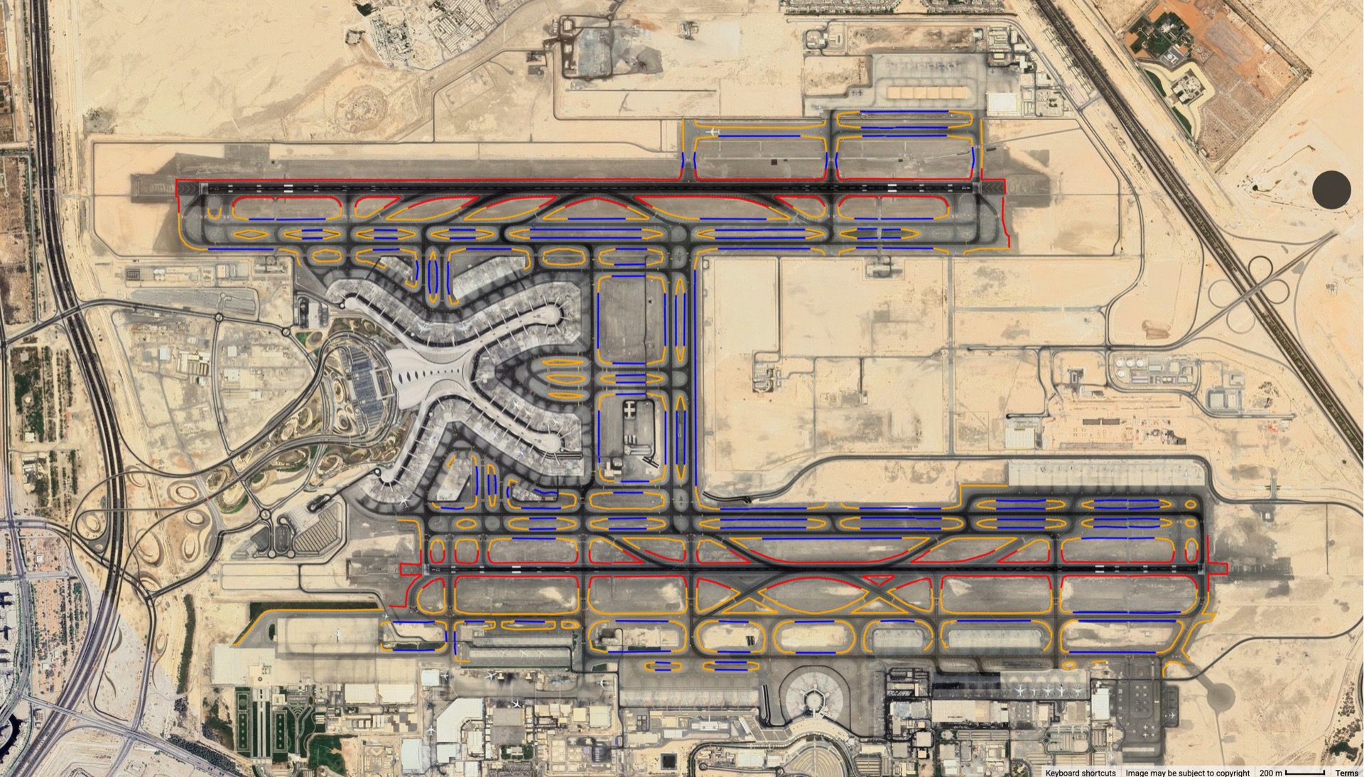 Strategic FOD barrier deployment zones at commercial airports for optimal runway safety protection